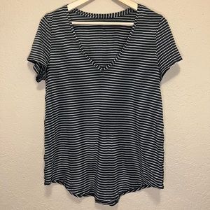lululemon Striped Loose V-Neck Tee